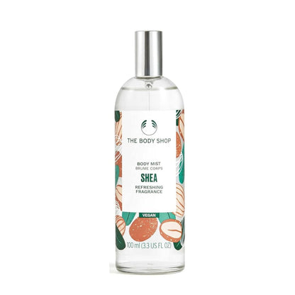 The Body Shop Shea Body Mist – Erfrischender Duft mit süßer, nussiger Note – Vegan – 3,3 oz