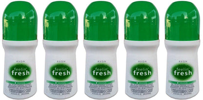 AVON Feelin Fresh Original Roll-On Antiperspirant Deodorant für Damen & Herren – Alkoholfrei, Parabenfrei – Frischer Duft, Schnell trocknender Achselschutz – 5er-Pack (5 x 50 ml)