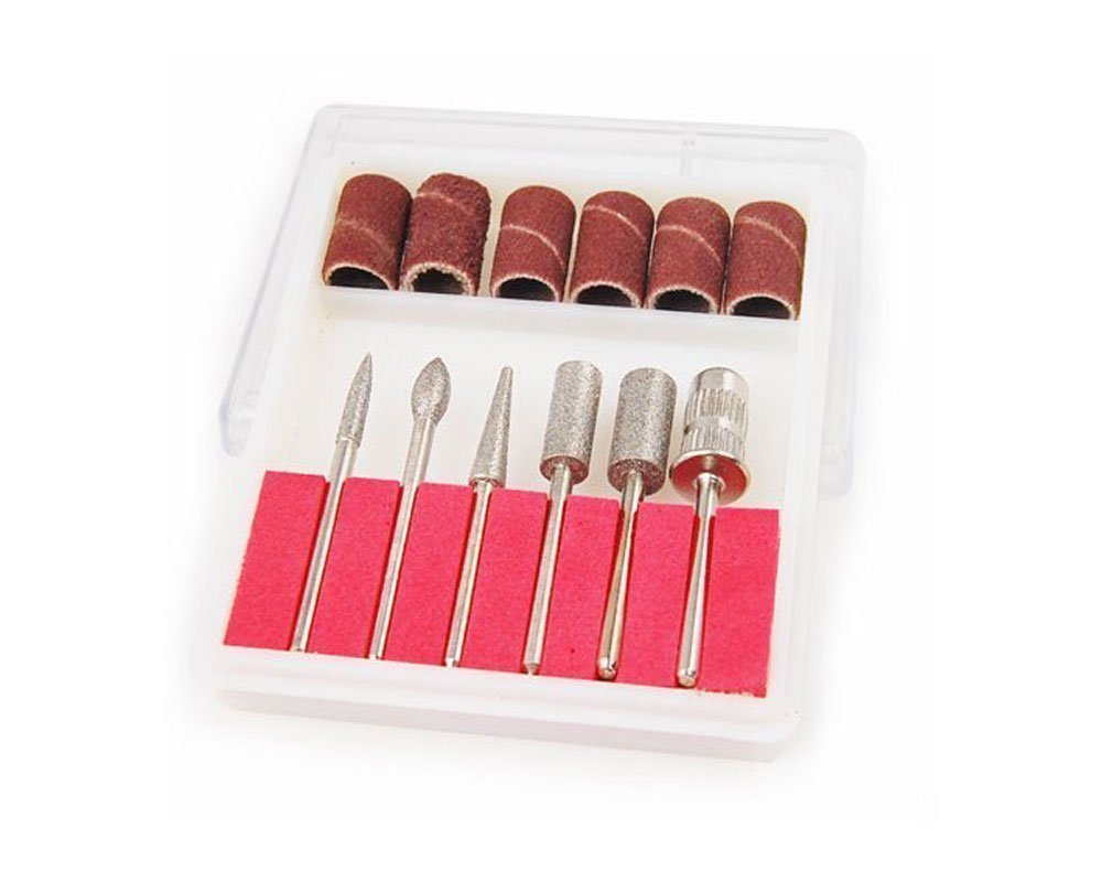 ZXUY 6er Set Nagelbohrer-Aufsätze für Maschinenersatz, 3/32 Zoll Schaftgröße, Acrylkunst