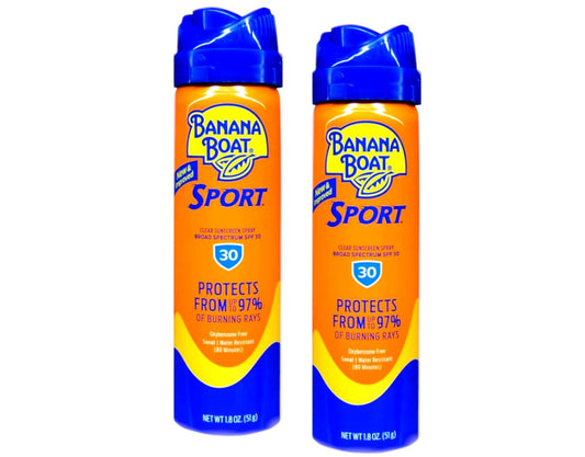 Banana Boat Sunscreen Sport Spray SPF 50 UltraMist Coolzone 1,8 oz (Reisegröße) – 2er-Pack