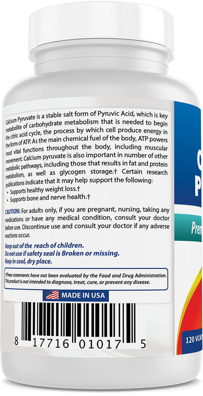 Calcium Pyruvat 750 mg – 120 Kapseln von Best Naturals (2er-Pack)