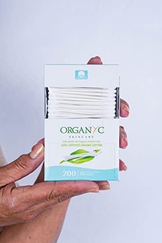 Organyc 100% Bio-Baumwoll-Wattestäbchen – Ohne künstliche Materialien, 200 Stück, Weiß