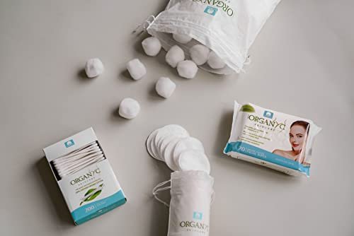 Organyc 100% Bio-Baumwoll-Wattestäbchen – Ohne künstliche Materialien, 200 Stück, Weiß