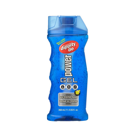 Dippity Do Power XX-treme Hold Dauerhaftes Haar-Gel, Starker Halt, Hoher Glanz, Den ganzen Tag Halt, Nicht fettend, Natürliches Gefühl, Flockt nicht, Stärke Level 10, Transparent, Für Männer & Jugendliche, 11,8 Fl Oz
