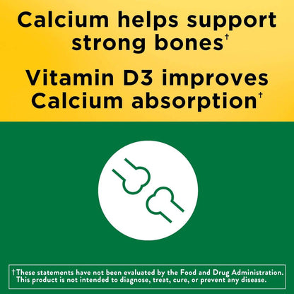 Nature Made Calcium Gummies mit Vitamin D3 – 500 mg pro Portion, 80 Gummibärchen, 40 Tage Vorrat