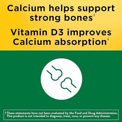 Nature Made Calcium Gummies mit Vitamin D3 – 500 mg pro Portion, 80 Gummibärchen, 40 Tage Vorrat
