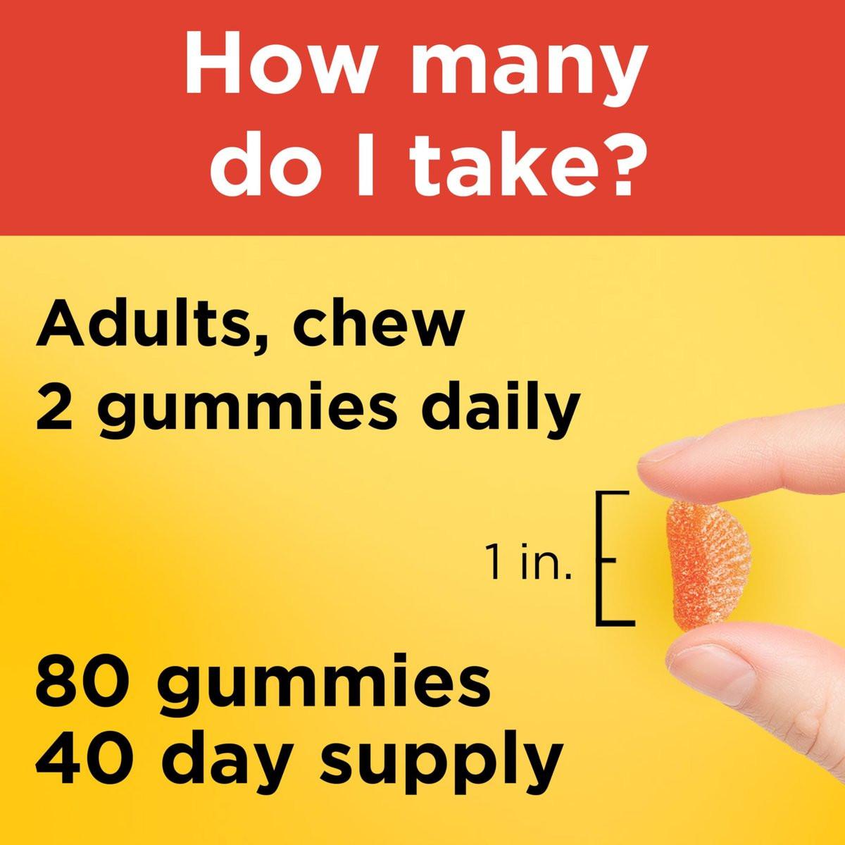 Nature Made Vitamin C Gummis für Erwachsene – 250 mg pro Portion, 80 Gummis, 40 Tage Vorrat – Immununterstützung