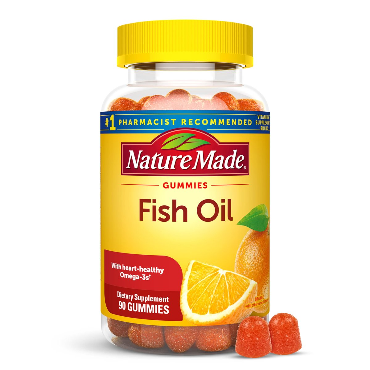 Nature Made Fischöl Omega 3 Gummibärchen – 90 Stück, 45 Tage Vorrat