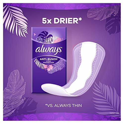 Always Slipeinlagen für Frauen Anti-Bunch Xtra Protection Tägliche Slipeinlagen, Lang, Ungeduftet, 108 Stück