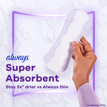 Always Slipeinlagen für Frauen Anti-Bunch Xtra Protection Tägliche Slipeinlagen, Lang, Ungeduftet, 108 Stück