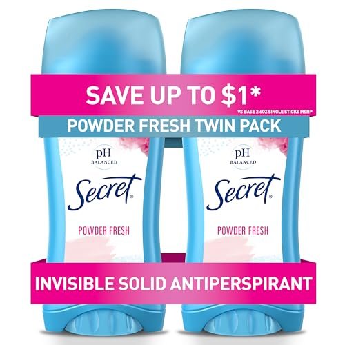 Secret Anti-Transpirant Deodorant Invisible Solid Puder-Frisch Duo-Pack 2 x 147 g