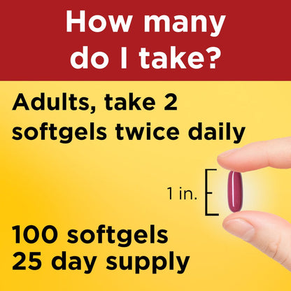 Nature Made CholestOff Plus 100 Weichkapseln – Nahrungsergänzungsmittel zur Unterstützung der Herzgesundheit, 25-Tage-Vorrat