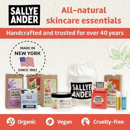 SALLYEANDER No Bite Me Natürliches Insektenschutzmittel & Anti-Juckreiz Lotion – DEET-frei, sicher für Kinder, Babys & Erwachsene – Vertreibt Mücken, Kriebelmücken, Flöhe & Zecken – Hergestellt in USA, 59 ml