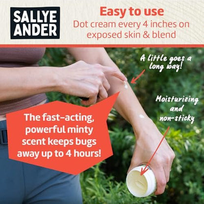 SALLYEANDER No Bite Me Natürliches Insektenschutzmittel & Anti-Juckreiz Lotion – DEET-frei, sicher für Kinder, Babys & Erwachsene – Vertreibt Mücken, Kriebelmücken, Flöhe & Zecken – Hergestellt in USA, 59 ml