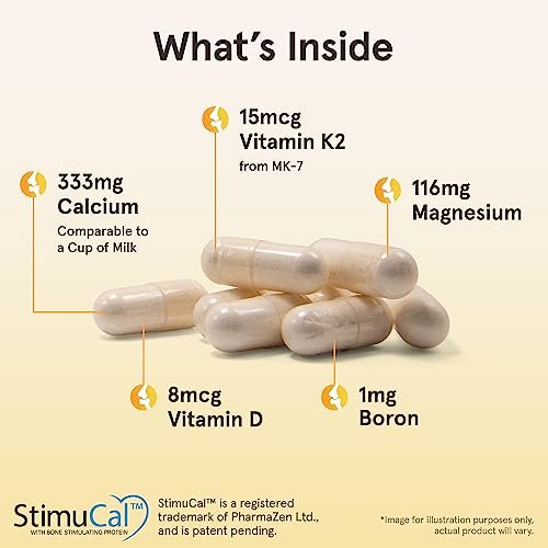 Jarrow Formulas BoneUp – Knochenunterstützung mit Vitamin D3, K2 (MK-7) und Calcium, 90 Kapseln, 30-Tage-Versorgung