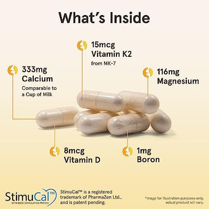 Jarrow Formulas BoneUp – Knochenunterstützung mit Vitamin D3, K2 (MK-7) und Calcium, 90 Kapseln, 30-Tage-Versorgung