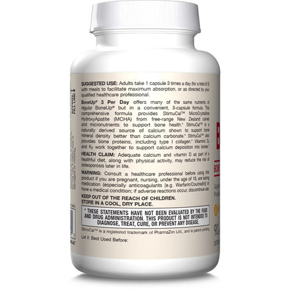 Jarrow Formulas BoneUp – Knochenunterstützung mit Vitamin D3, K2 (MK-7) und Calcium, 90 Kapseln, 30-Tage-Versorgung