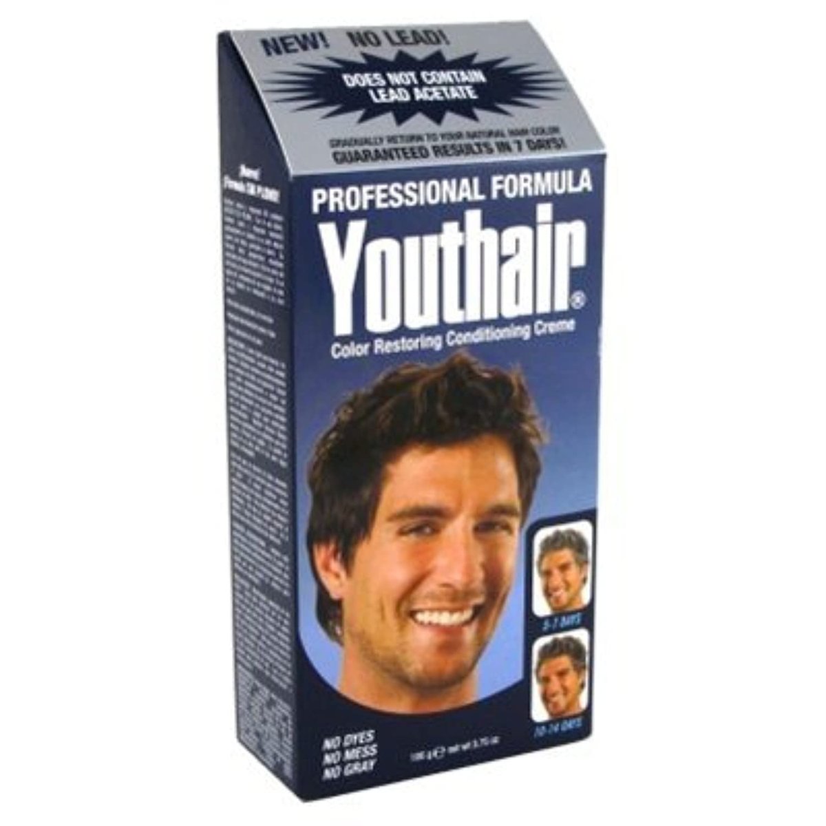 Youthair Creme Haarfarbe Bleifrei 3,75 Unzen (111 ml) Packung mit 2 – Schwarz
