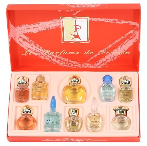Charrier Parfums 10 Eaux de Parfum Luxuriöses Geschenkset – Hergestellt in der Provence, Frankreich – 57,8 ml