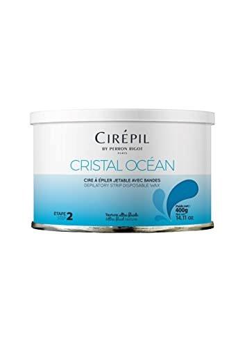 Cirepil Cristal Ocean Enthaarungswachs - 400g Dose - Hypoallergen, Kolophoniumfrei für empfindliche Haut - Ungiftig, professionelle Enthaarungscreme für Beine, Arme und Rücken
