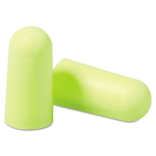 3M Ohrstöpsel E-A-Rsoft Yellow Neons 315-1250, 200 Paar Einweg-Ohrstöpsel, einzeln verpackt, reguläre Größe, unverbunden, 33 NRR, zylindrische Form mit Verjüngung, langsamer Rückstellschaum