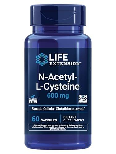 Life Extension N-Acetyl-L-Cystein (NAC) 600 mg – Immunsystem, Atemwege, Lebergesundheit, starke antioxidative Unterstützung, 60 Kapseln
