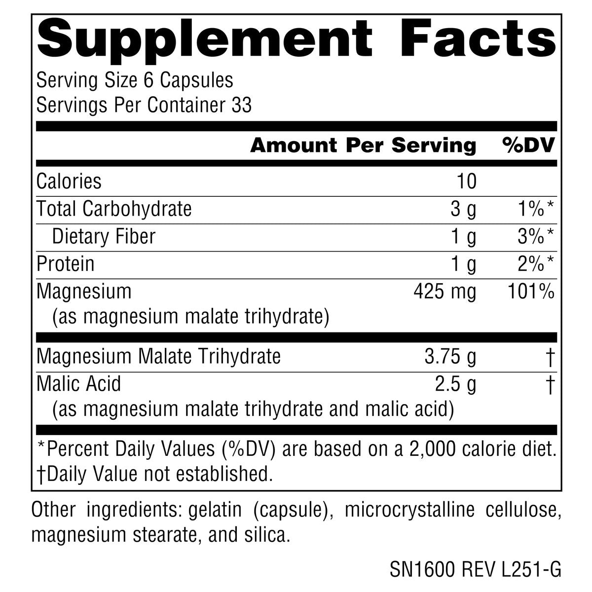 Source Naturals Magnesium Malat – 3750 mg pro Portion, 200 Kapseln – Unterstützt Muskeln und Energieproduktion*