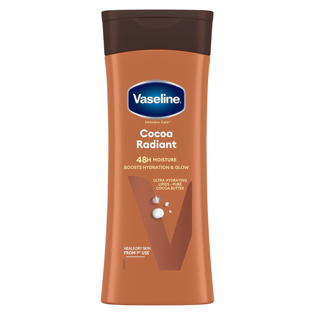 Vaseline Cocoa Radiant 2er-Pack – Intensive Feuchtigkeitspflege Hand- und Körperlotion mit ultra-hydratisierenden Lipiden, reiner Kakaobutter, 2 x 295 ml