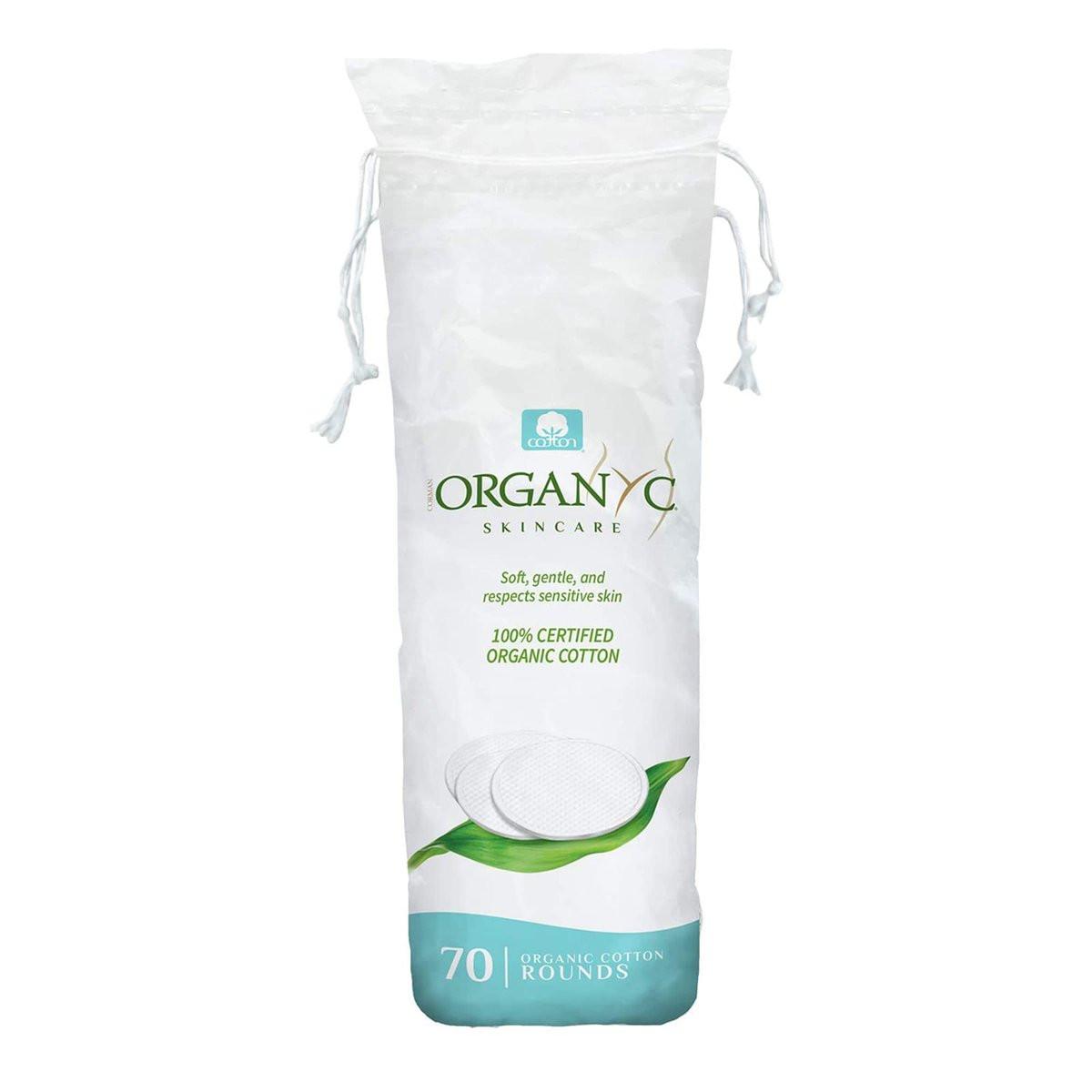 Organyc 100 % Bio-Baumwollpads - Biologisch abbaubar, chemiefrei, für empfindliche Haut (70 Stück) - Tägliche Kosmetik