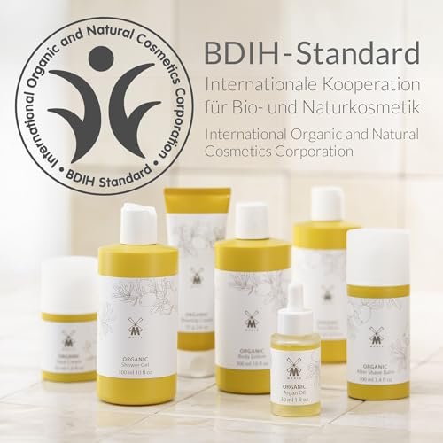 MÜHLE Organic Rasiercreme | Natürliche Rasiercreme mit Arganöl & ätherischen Ölen | BDIH zertifiziert | 100% vegan | 75 ml Tube