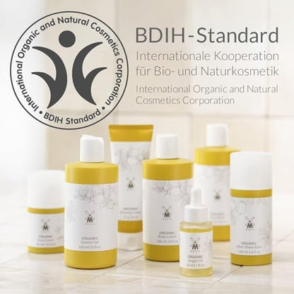 MÜHLE Organic Rasiercreme | Natürliche Rasiercreme mit Arganöl & ätherischen Ölen | BDIH zertifiziert | 100% vegan | 75 ml Tube