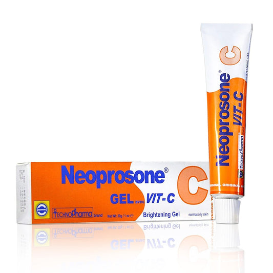 Neoprosone Vitamin C Gel – 30 ml Aufhellende Gel-Creme für Hals, Gesicht, Körper, Achseln, Hände – für Frauen und Männer mit Alpha-Arbutin