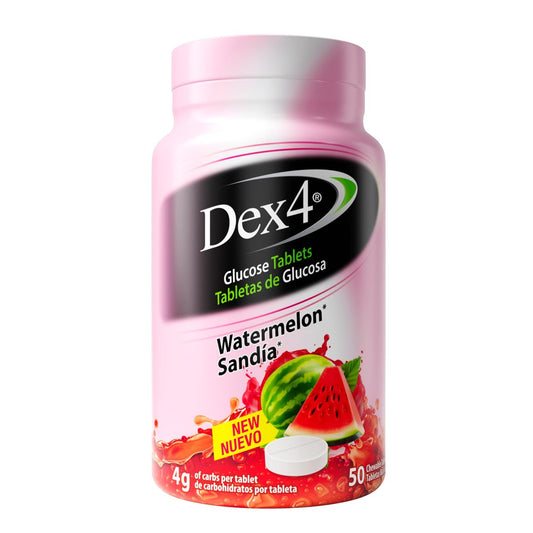 Dex4 Glukosetabletten Wasserlöslich, Schnell wirkende Zuckerergänzung, 4 g Kohlenhydrate pro Tablette, 50 Stück