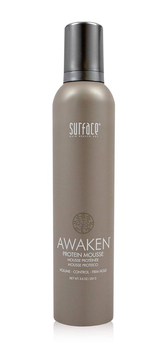 Surface Hair Awaken Mousse – Farbschützender Volumenschaum für festen Halt und mehr Fülle, sulfatfrei, parabenfrei, 8,8 oz