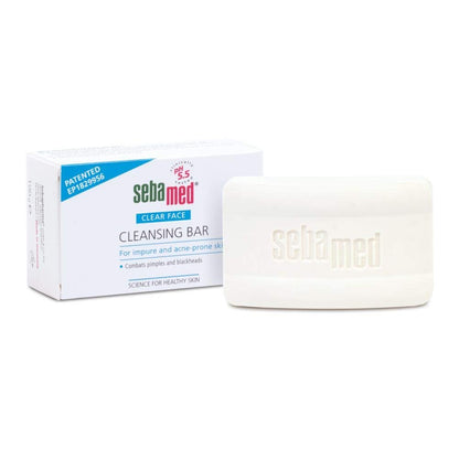 Sebamed Clear Face Reinigungsseife 100g – Mildes Reinigungsstück für unreine und empfindliche Haut