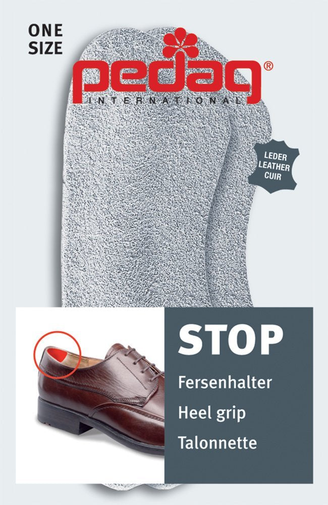 Pedag Stop Fersenpolster aus weichem Leder – Grau, 5 Paar, Unisex, eine Größe