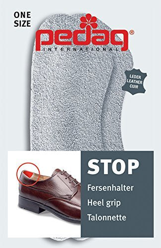 Pedag Stop Fersenpolster aus weichem Leder – Grau, 5 Paar, Unisex, eine Größe