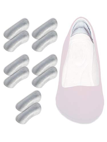 Pedag Stop Fersenpolster aus weichem Leder – Grau, 5 Paar, Unisex, eine Größe