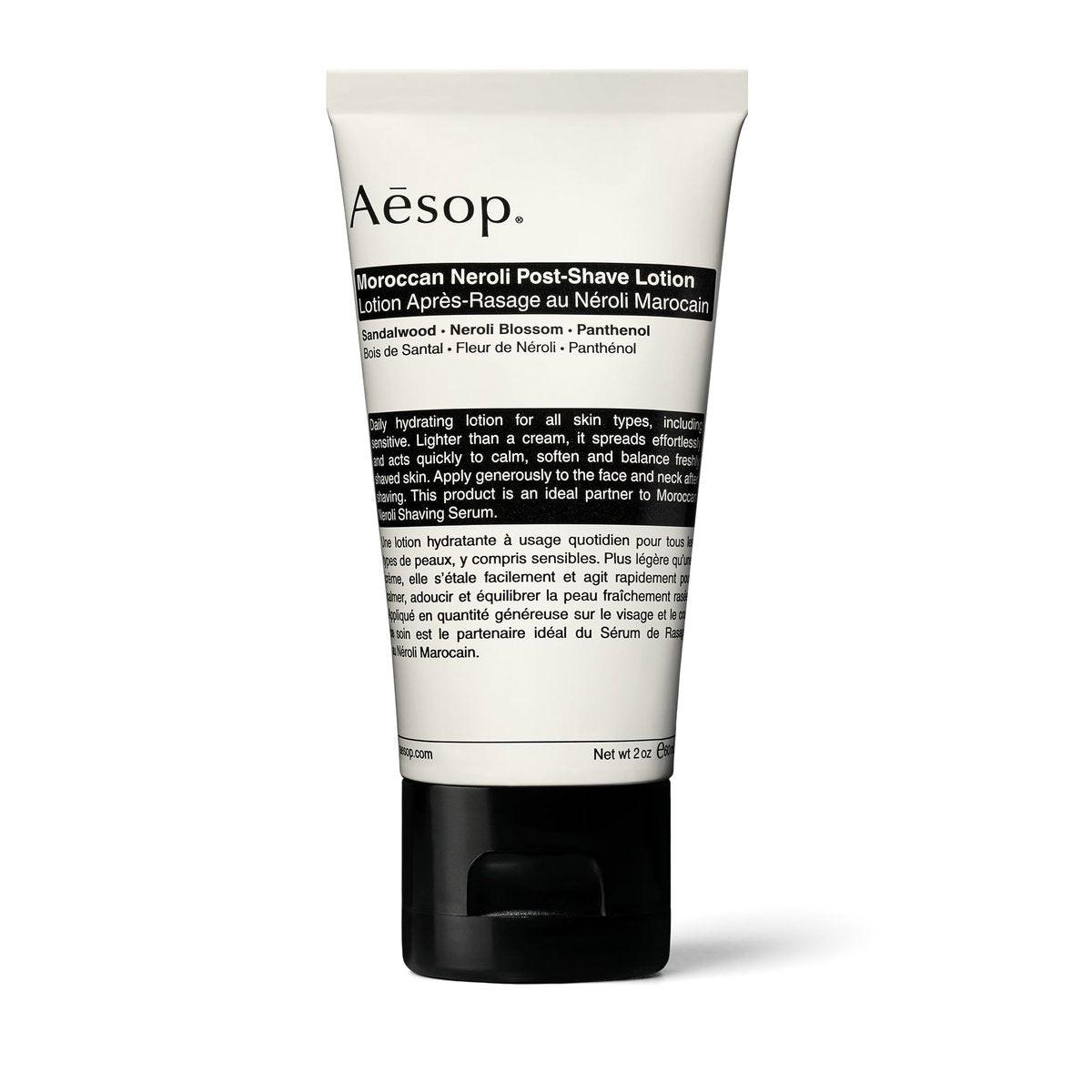 Aesop Moroccan Neroli Rasierwasser | Tägliche feuchtigkeitsspendende Lotion mit pflanzlichen Ölen | Beruhigt und pflegt die Haut | 60 ml
