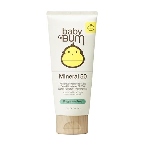 Sonnencreme Lotion SPF 50 für Babys – Mineralischer UVA/UVB-Schutz für Gesicht und Körper, empfindliche Haut, Hawaii 104 Act konform (ohne Octinoxat & Oxybenzon), parfümfrei, Reisegröße, 89 ml