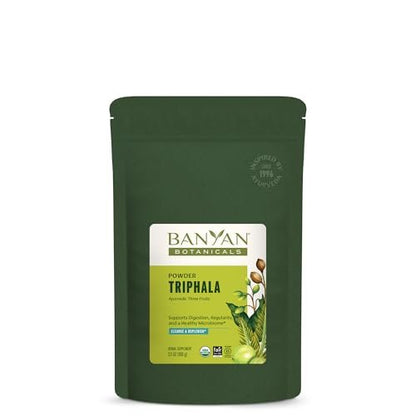 Banyan Botanicals Bio Triphala Pulver – Tägliche Verdauungsunterstützung & sanfte Darmreinigung – Reine Amla, Haritaki & Bibhitaki für Darmmikrobiom-Gesundheit & Regelmäßigkeit – 3,5 oz – USDA Bio