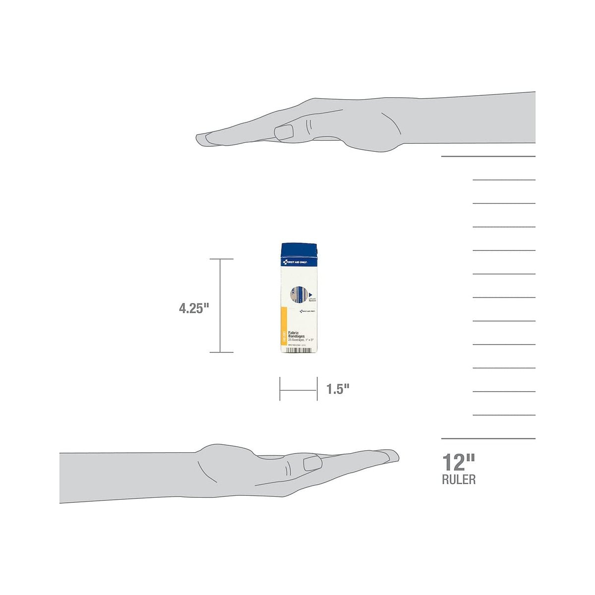 First Aid Only FAE3004 Pflaster aus Kunststoff, 1,9 cm x 7,6 cm, 25 Stück