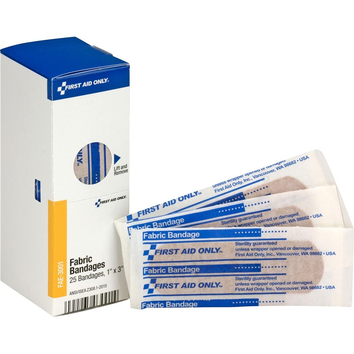 First Aid Only FAE3004 Pflaster aus Kunststoff, 1,9 cm x 7,6 cm, 25 Stück
