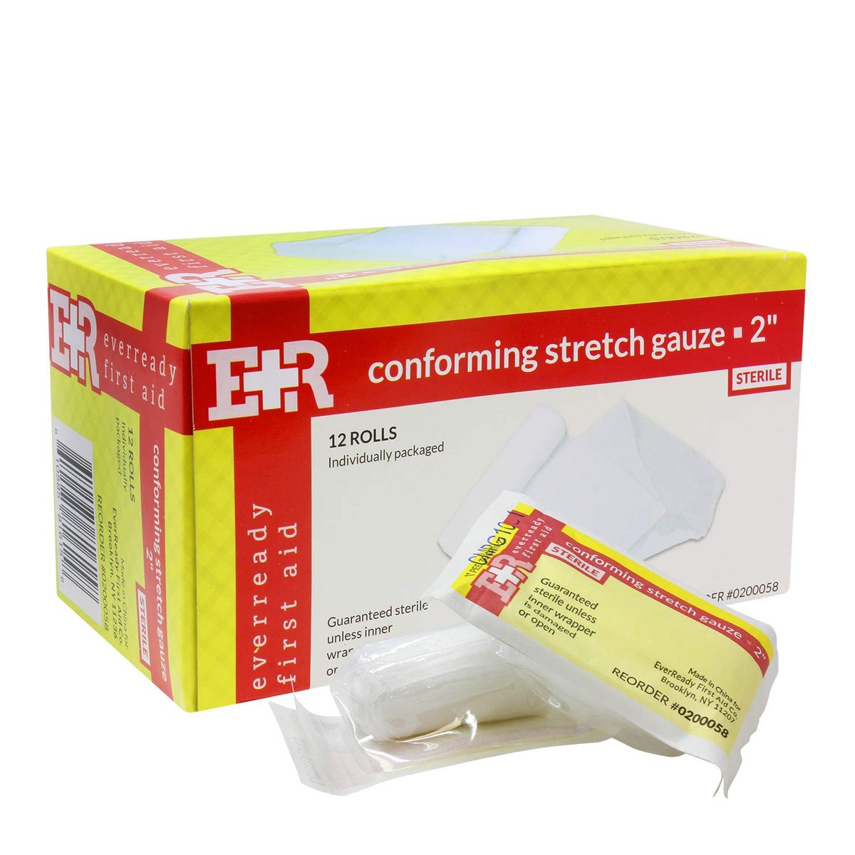Ever Ready First Aid Sterile Konform Mullbinde - Box mit 12 Stück, 5 cm