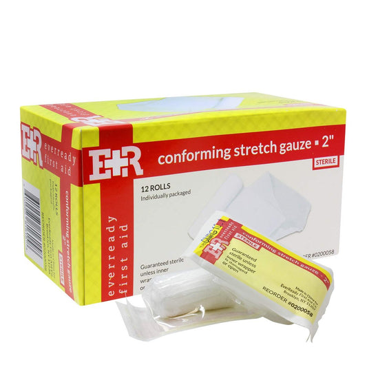 Ever Ready First Aid Sterile Konform Mullbinde - Box mit 12 Stück, 5 cm