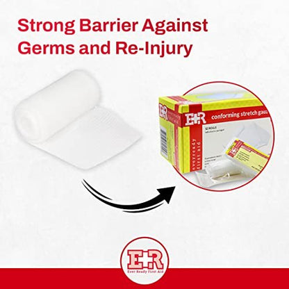 Ever Ready First Aid Sterile Konform Mullbinde - Box mit 12 Stück, 5 cm
