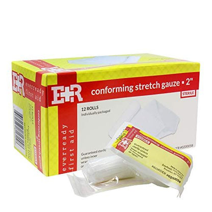 Ever Ready First Aid Sterile Konform Mullbinde - Box mit 12 Stück, 5 cm