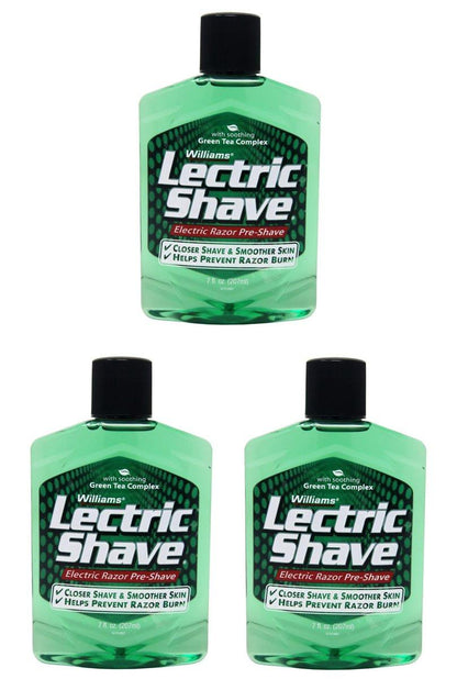 Lectric Shave Pre-Shave Original 7 oz. (3er-Pack) – Rasier-Vorbereitung für eine gründliche, sanfte Rasur