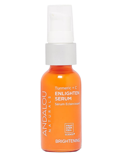 Andalou Naturals Kurkuma + Vitamin C Aufhellendes Serum | Gesichtsbehandlung für ungleichmäßigen Hautton & Sonnenschäden | Mit Kurkuma und Fruchtstammzellen | 1,1 fl oz