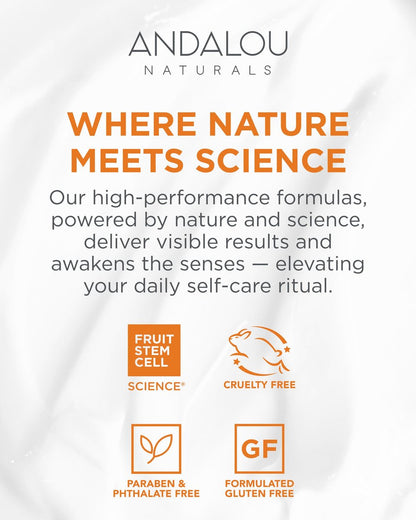 Andalou Naturals Purple Carrot + Vitamin C Luminous Skin Night Cream – Feuchtigkeitsspendende Gesichtscreme mit Fruchtstammzellkomplex für strahlende Haut – 1,7 fl oz